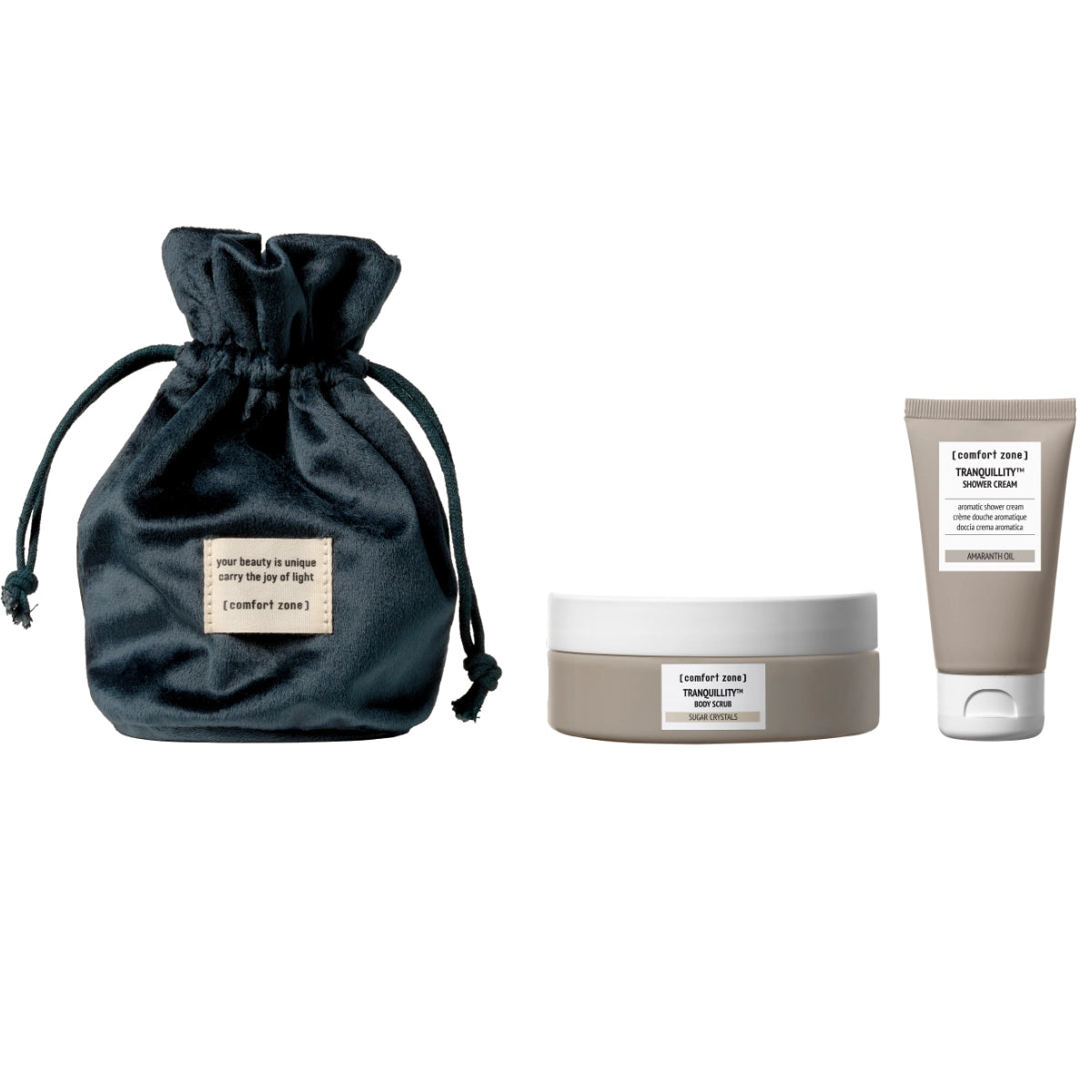 Comfort Zone The Body Ritual On The Go reisformaat set met bodyscrub en doucheroom | Shopjemooi