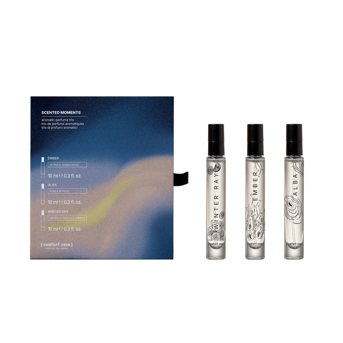 Comfort Zone Scented Moments parfumtrio met Ember, Alba en Winter Ray van 10 ml | Shopjemooi
