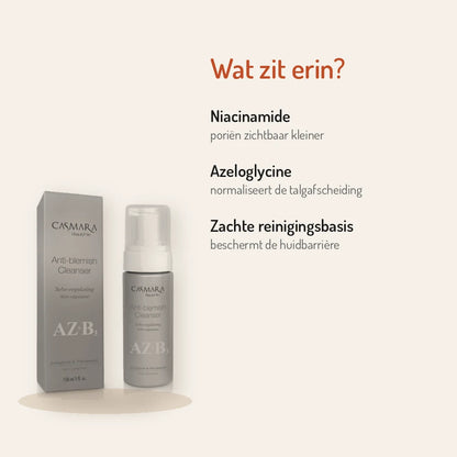 Ingrédients Casmara Anti-Blemish Cleanser Foam 150ml : niacinamide, azéloglycine