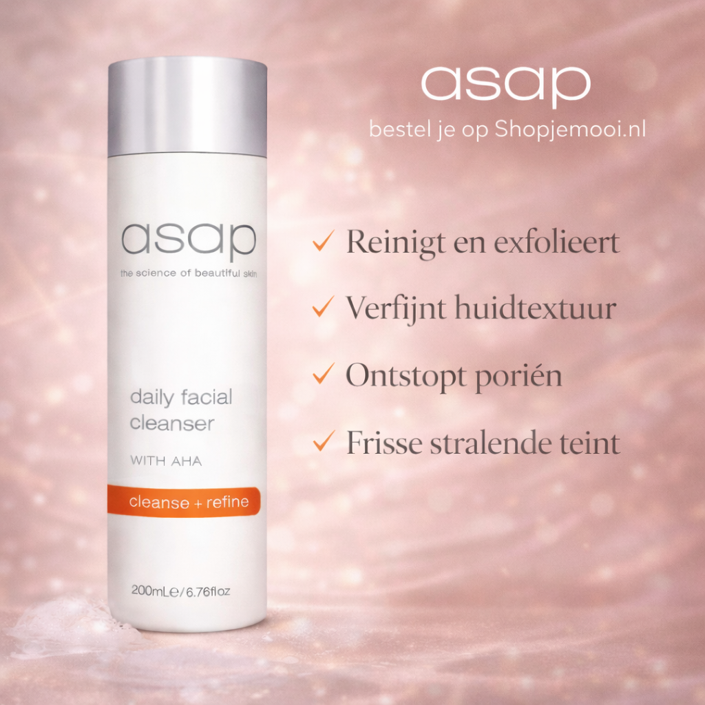 ASAP Daily Facial Cleanser gebruik – AHA gezichtsreiniger normale gemengde huid