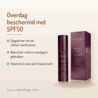Casmara Retinol ProAge Renewal Day Cream SPF50 50ml : crème de jour SPF50 pour une routine au rétinol