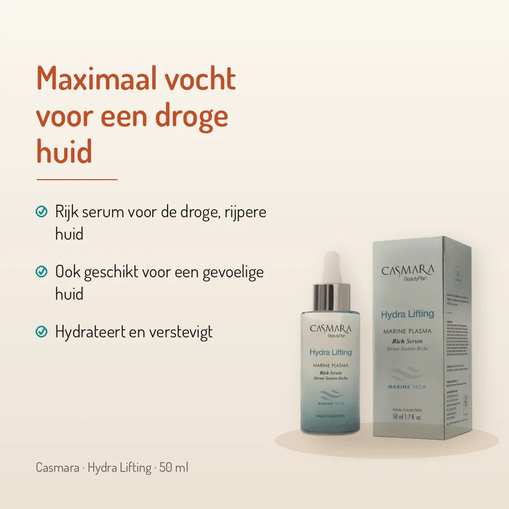 Casmara Marina Plasma Rich Serum 50ml: rijk hydraterend serum met zeewater