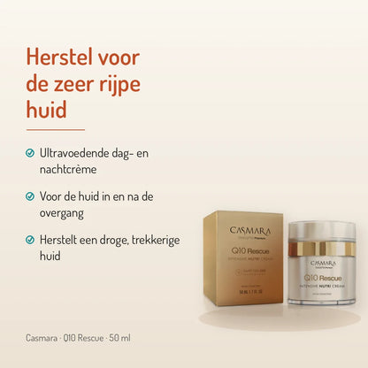 Casmara Q10 Rescue Nutri-cream 50ml : crème réparatrice nourrissante pour peau mature
