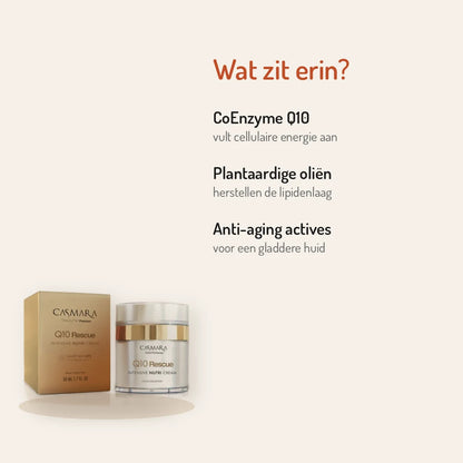 Ingrédients Casmara Q10 Rescue Nutri-cream 50ml : Q10, huiles végétales