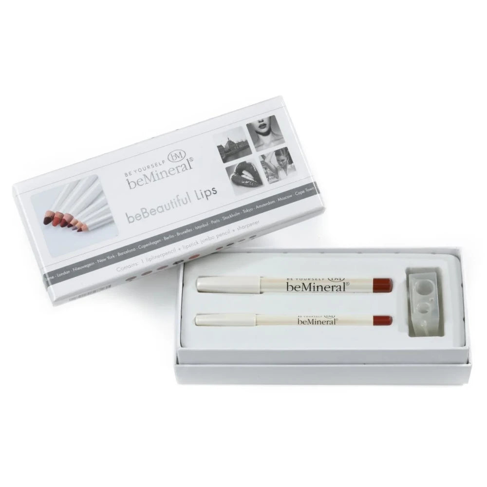 beMineral beBeautiful Lips Kit | lippenset met lipstick lipliner en lipgloss