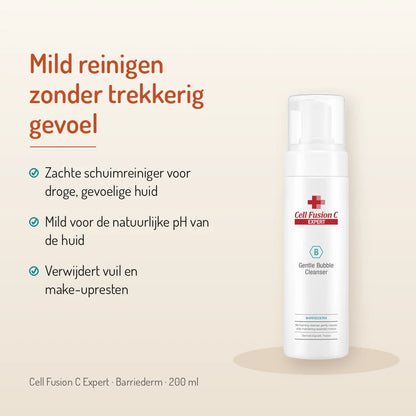 Cell Fusion C Gentle Bubble Cleanser 200ml, Barriederm: mild reinigen zonder trekkerig gevoel