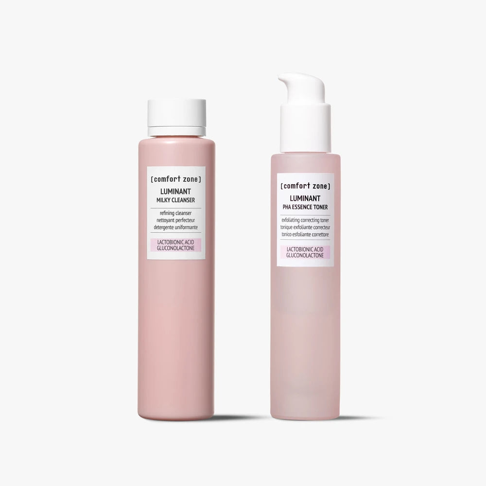 Comfort Zone Perfecte Luminant Glow Start Set – Milky Cleanser en PHA Essence Toner