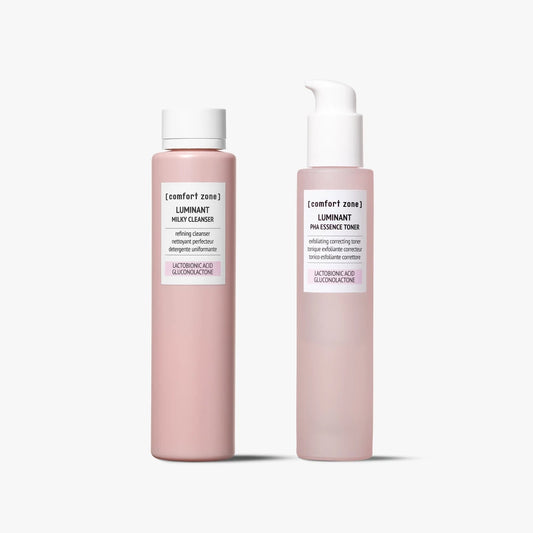 Comfort Zone Perfecte Luminant Glow Start Set – Milky Cleanser en PHA Essence Toner