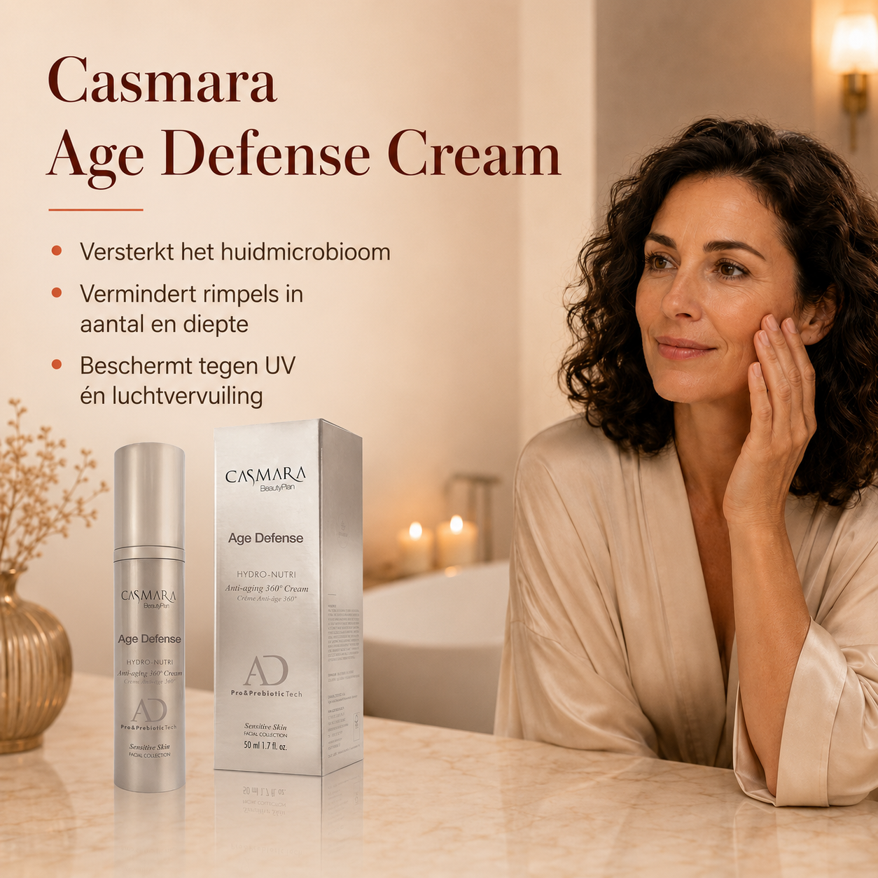 Casmara Age Defense Cream 50ml | crème bij huidveroudering en microbioombalans