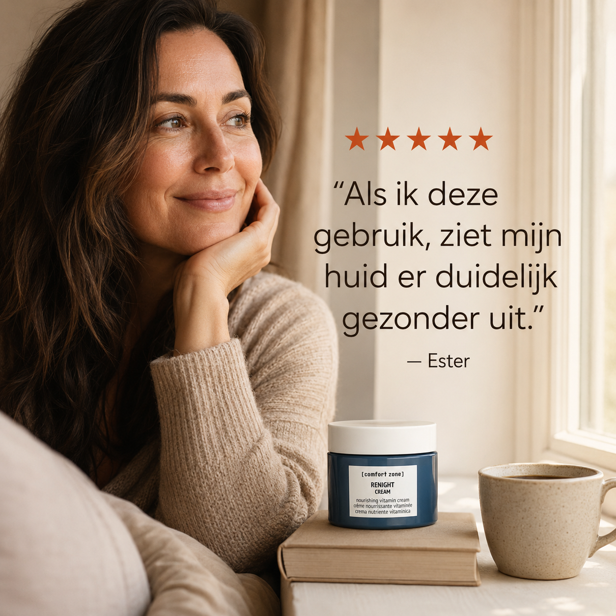 De Comfort Zone Renight Cream is een rijke, multi-vitamine nachtcrème die het herstelritme van de huid ondersteunt terwijl je slaapt.