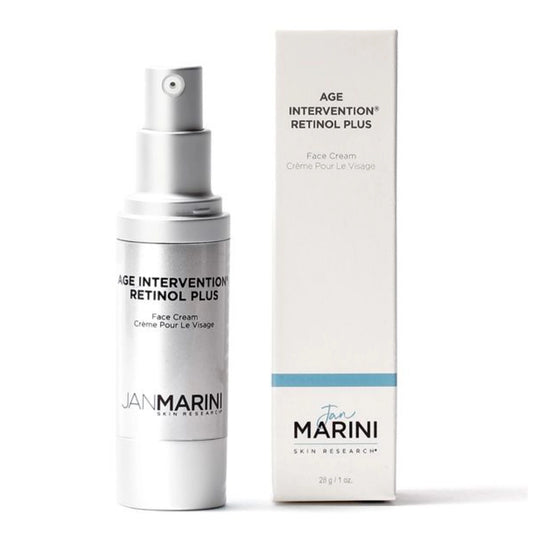 Jan Marini Age Intervention Retinol Plus 28gr vernieuwt je huid in de nacht als lijntjes en grove textuur opvallen