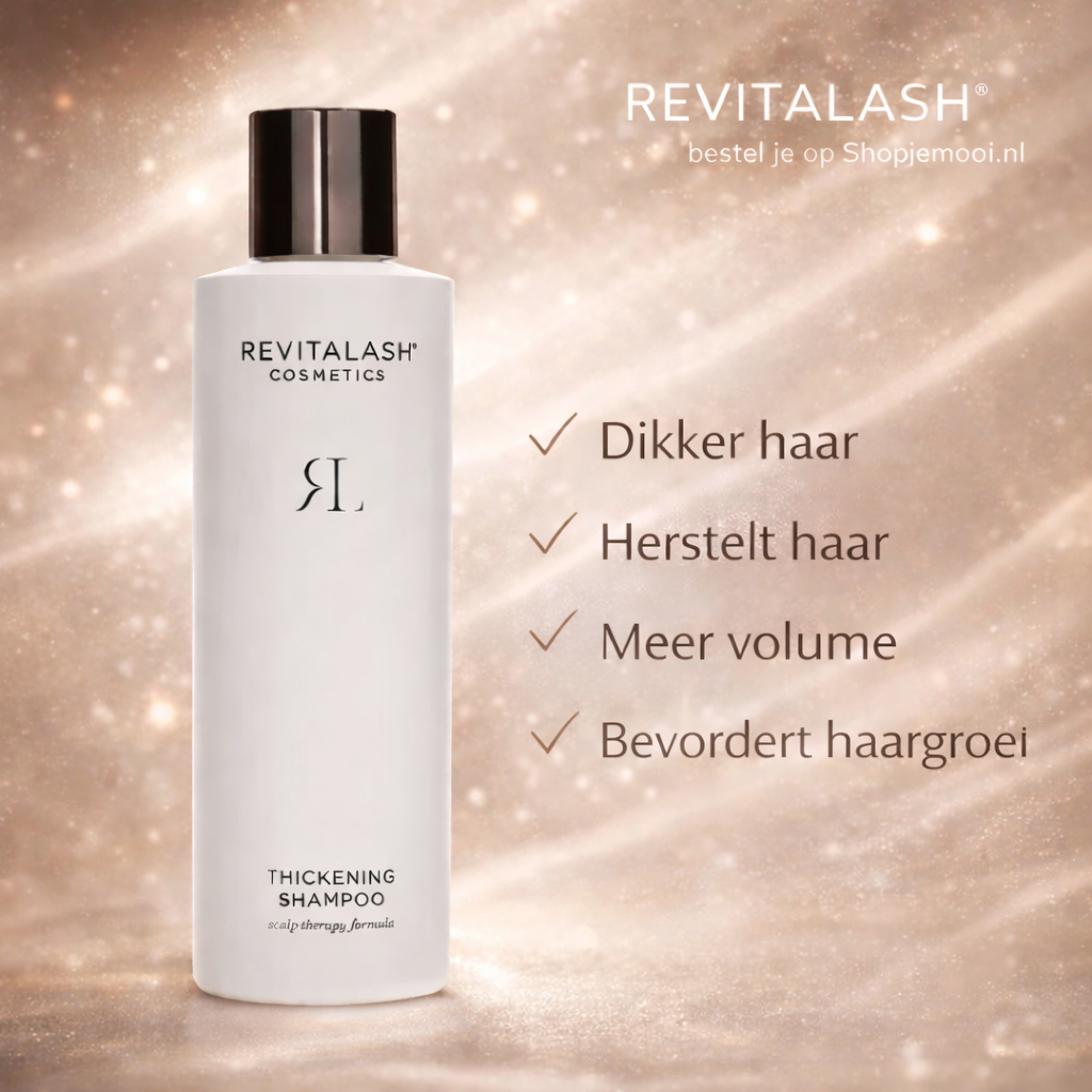 RevitaLash Thickening Shampoo verpakking – loquat wilgenschors biotine panthenol