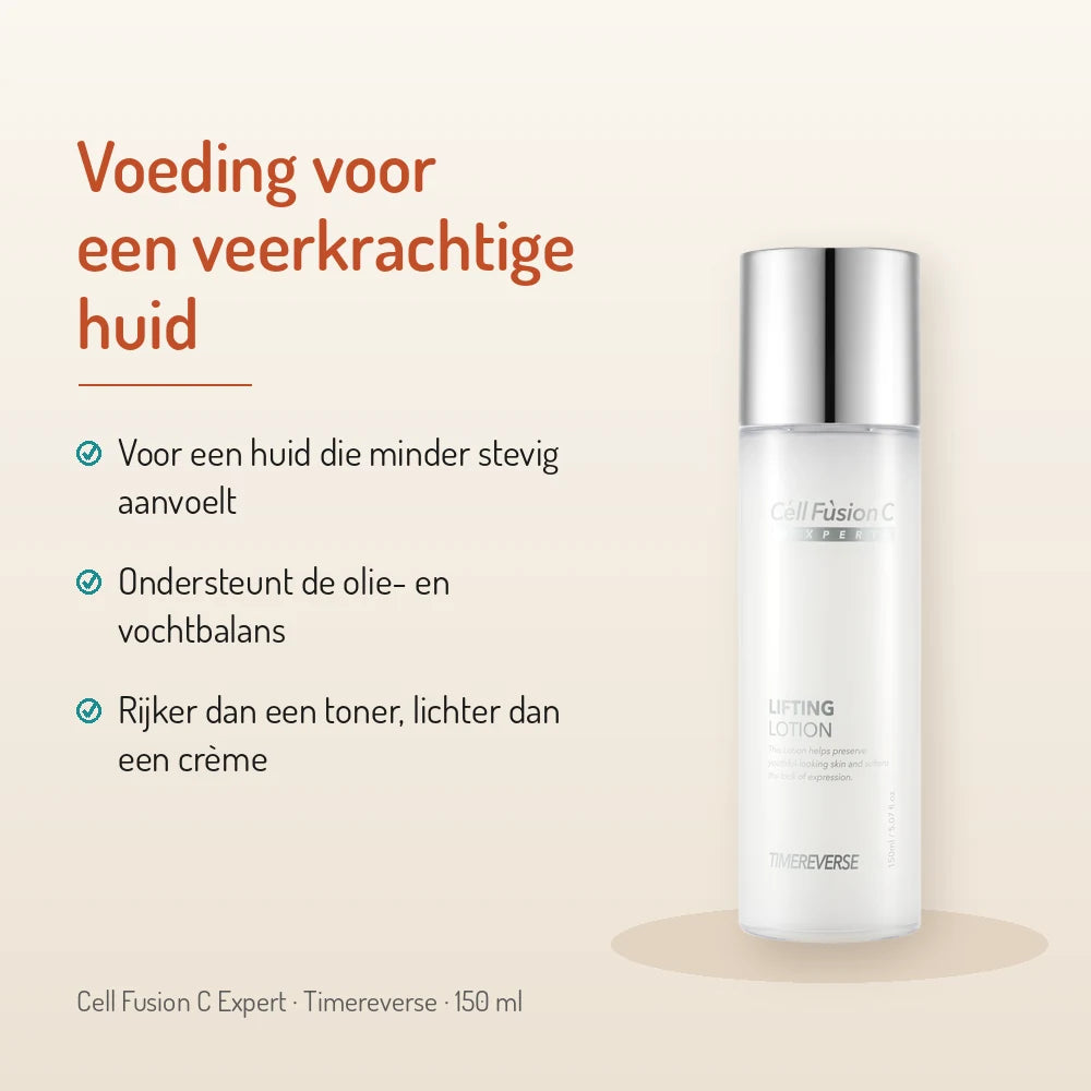 Cell Fusion C Lifting Lotion 150ml, Timereverse: voeding voor een veerkrachtige huid