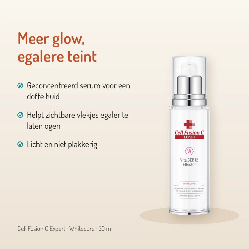 Cell Fusion C Vita.CEB12 Effector 50ml, Whitecure: meer glow, egalere teint