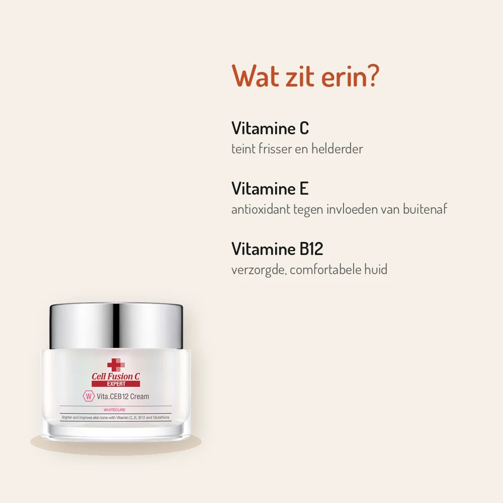Ingrediënten Cell Fusion C Vita.CEB12 Cream 50ml: vitamine C, vitamine E, vitamine B12